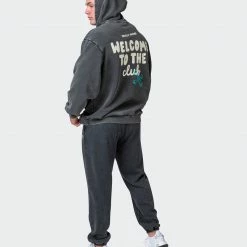 Muscle Nation Welcome To The Club Mens MN Club Vintage Trackies - Washed Black 15 Muscle Nation Welcome To The Club Mens MN Club Vintage Trackies - Washed Black