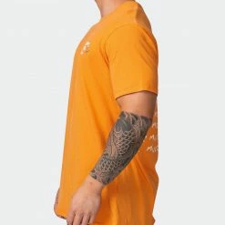 Muscle Nation Mens MN Squad Oversized Vintage Tee - Washed Fireball