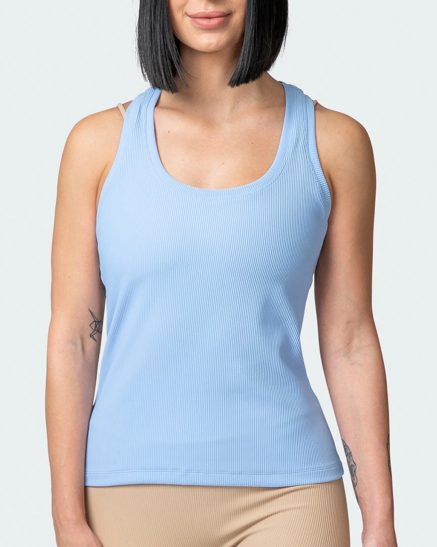 Muscle Nation Classic Rib Tank - Periwinkle 4 Muscle Nation Classic Rib Tank - Periwinkle