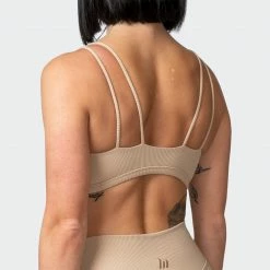 Muscle Nation All Day Rib Bralette - Brown Sugar Welcome To The Club