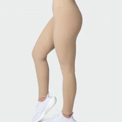 Muscle Nation Zero Rise Rib Ankle Length Leggings - Brown Sugar