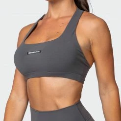 Muscle Nation Featured Ability Bra - Charcoal