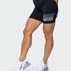 Muscle Nation Ability Signature Scrunch Bike Shorts - Black Featured