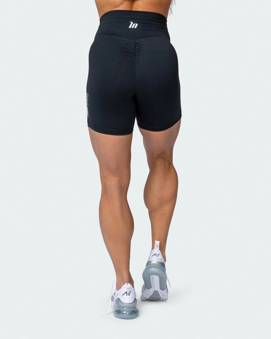 Muscle Nation Ability Signature Scrunch Bike Shorts - Black Featured 4 Muscle Nation Ability Signature Scrunch Bike Shorts - Black Featured