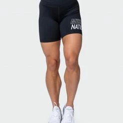 Muscle Nation Ability Signature Scrunch Bike Shorts - Black Featured 12 Muscle Nation Ability Signature Scrunch Bike Shorts - Black Featured