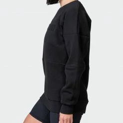 Muscle Nation Welcome To The Club Womens Lounge Jumper - Black