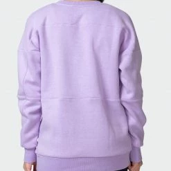 Muscle Nation Womens Lounge Jumper - Lilac Welcome To The Club 14 Muscle Nation Womens Lounge Jumper - Lilac Welcome To The Club