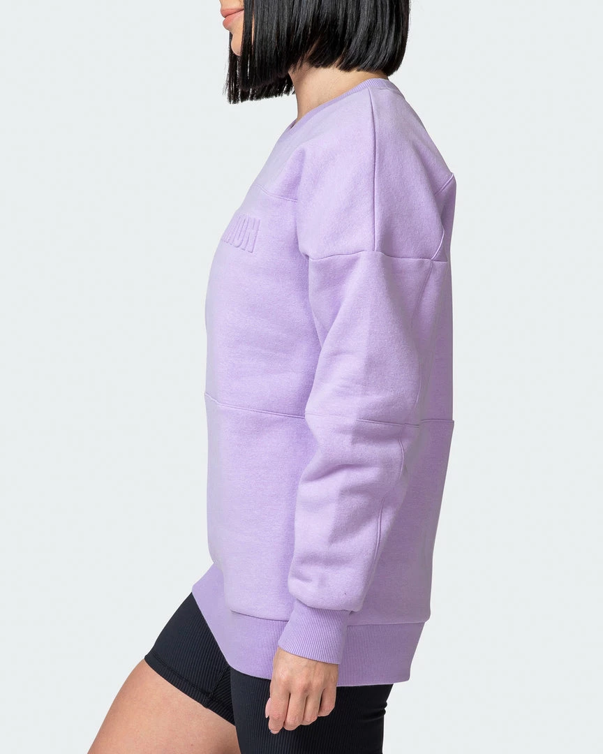 Muscle Nation Womens Lounge Jumper - Lilac Welcome To The Club 6 Muscle Nation Womens Lounge Jumper - Lilac Welcome To The Club