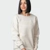 Muscle Nation Womens Lounge Jumper - Almond Welcome To The Club