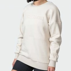 Muscle Nation Womens Lounge Jumper - Almond Welcome To The Club