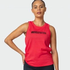 Muscle Nation Womens Agile Tank - Hot Red