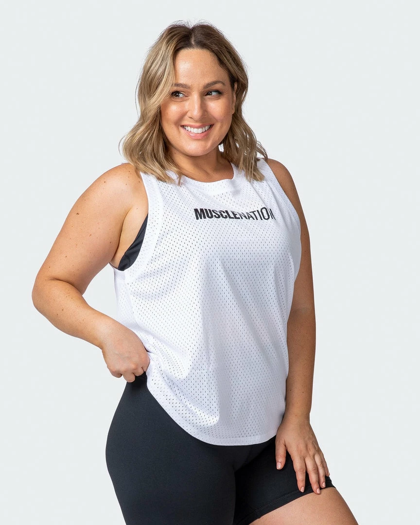 Muscle Nation Womens Agile Tank - White 14 Muscle Nation Womens Agile Tank - White