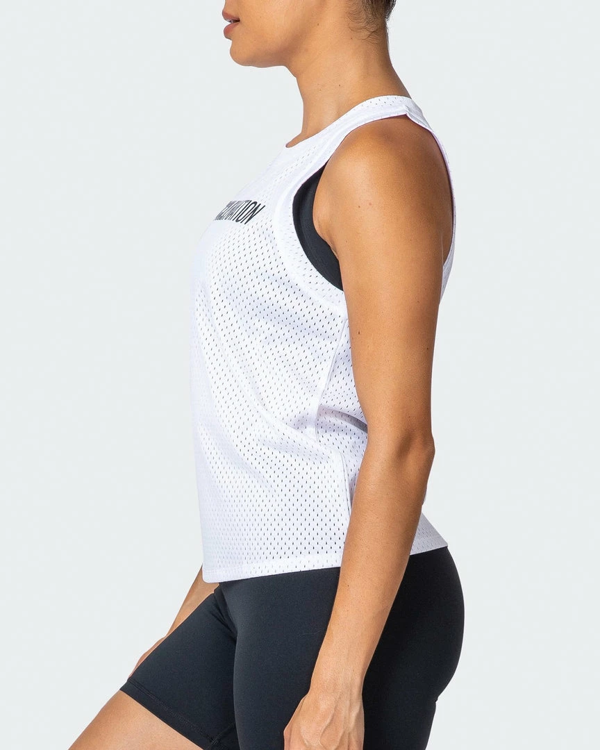 Muscle Nation Womens Agile Tank - White 6 Muscle Nation Womens Agile Tank - White