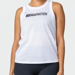 Muscle Nation Womens Agile Tank - White 19 Muscle Nation Womens Agile Tank - White