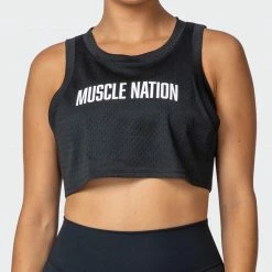 Muscle Nation Womens Agile Ultra Cropped Tank - Black