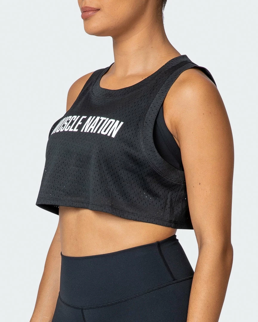 Muscle Nation Womens Agile Ultra Cropped Tank - Black 5 Muscle Nation Womens Agile Ultra Cropped Tank - Black