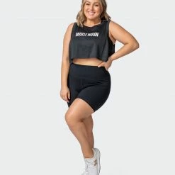 Muscle Nation Womens Agile Ultra Cropped Tank - Black 18 Muscle Nation Womens Agile Ultra Cropped Tank - Black