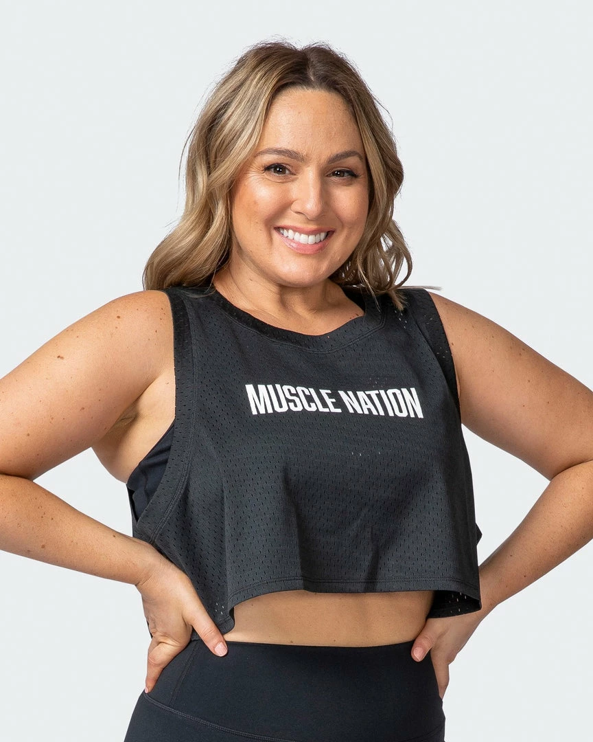 Muscle Nation Womens Agile Ultra Cropped Tank - Black 11 Muscle Nation Womens Agile Ultra Cropped Tank - Black