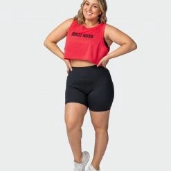 Muscle Nation Agile Ultra Cropped Tank - Hot Red