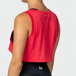 Muscle Nation Agile Ultra Cropped Tank - Hot Red