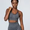 Muscle Nation All Day Strap Seamless Bra - Charcoal Marl