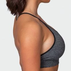 Muscle Nation All Day Strap Seamless Bra - Charcoal Marl