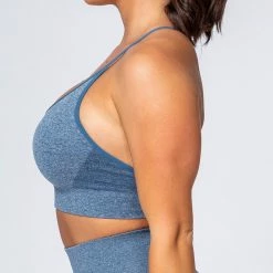 Muscle Nation All Day Strap Seamless Bra - Navy Marl Womens 28 Muscle Nation All Day Strap Seamless Bra - Navy Marl Womens