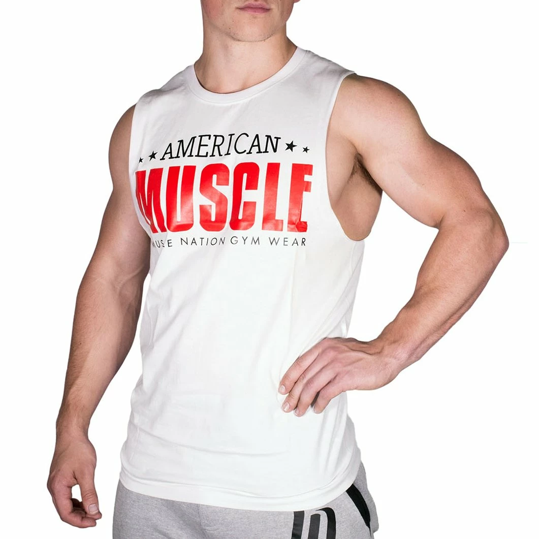 Muscle Nation American Muscle Tank - White 4 Muscle Nation American Muscle Tank - White