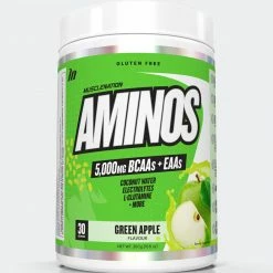 Muscle Nation AMINOS BCAAs EAAs - Green Apple - 30 Serves 30% EOFY SALE