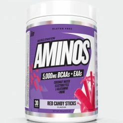 Muscle Nation AMINOS BCAAs EAAs - Red Candy Sticks - 30 Serves
