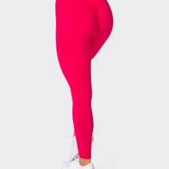 Muscle Nation Signature Scrunch Ankle Length Leggings - Hot Pink Scrunch Bum