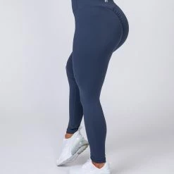 Muscle Nation 30% EOFY SALE Signature Scrunch Ankle Length Leggings - Navy