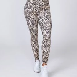 Muscle Nation Signature Scrunch Ankle Length Leggings - Yellow Leopard