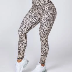 Muscle Nation Signature Scrunch Ankle Length Leggings - Yellow Leopard