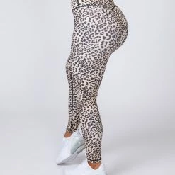 Muscle Nation Signature Scrunch Ankle Length Leggings - Yellow Leopard
