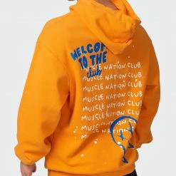 Muscle Nation Welcome To The Club Mens MN Squad Oversized Vintage Hoodie - Washed Fireball 13 Muscle Nation Welcome To The Club Mens MN Squad Oversized Vintage Hoodie - Washed Fireball