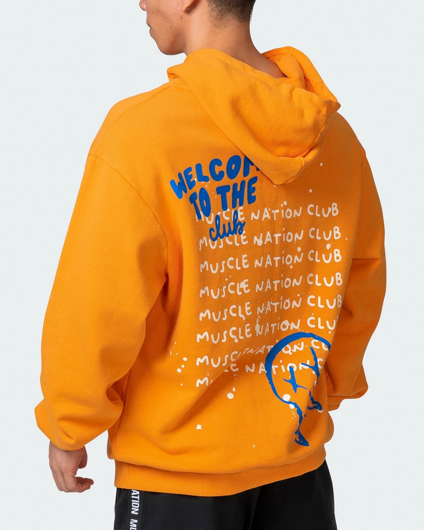 Muscle Nation Welcome To The Club Mens MN Squad Oversized Vintage Hoodie - Washed Fireball 7 Muscle Nation Welcome To The Club Mens MN Squad Oversized Vintage Hoodie - Washed Fireball