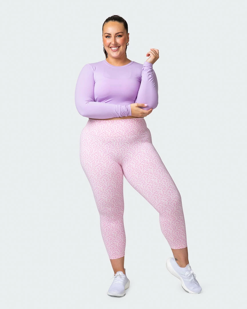 Muscle Nation MN Everyday Cropped Long Sleeve Top - Lilac Welcome To The Club 4 Muscle Nation MN Everyday Cropped Long Sleeve Top - Lilac Welcome To The Club