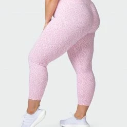 Muscle Nation Signature Scrunch 7/8 Leggings - Rose Quartz Mini Cheetah Print