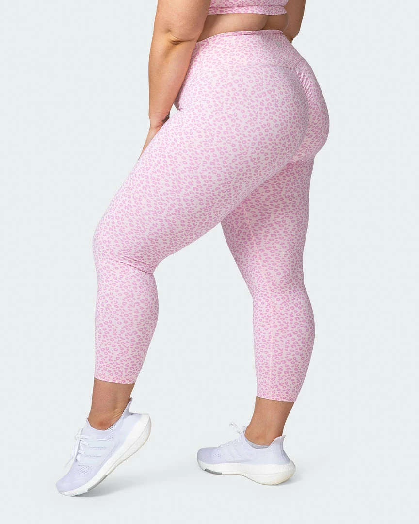 Muscle Nation Signature Scrunch 7/8 Leggings - Rose Quartz Mini Cheetah Print 3 Muscle Nation Signature Scrunch 7/8 Leggings - Rose Quartz Mini Cheetah Print