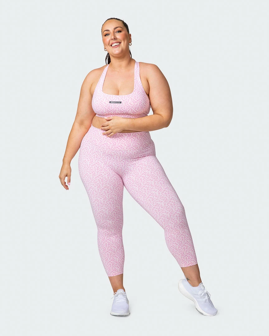 Muscle Nation Signature Scrunch 7/8 Leggings - Rose Quartz Mini Cheetah Print 9 Muscle Nation Signature Scrunch 7/8 Leggings - Rose Quartz Mini Cheetah Print
