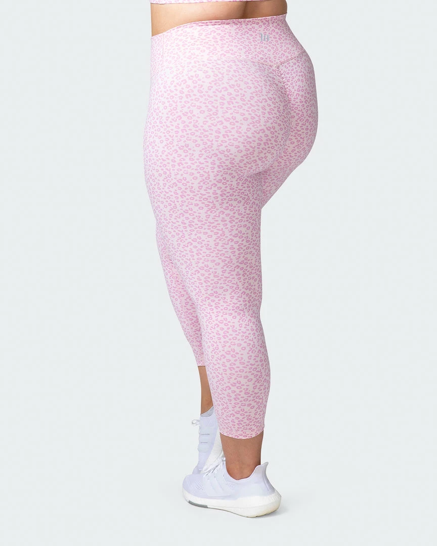 Muscle Nation Signature Scrunch 7/8 Leggings - Rose Quartz Mini Cheetah Print 7 Muscle Nation Signature Scrunch 7/8 Leggings - Rose Quartz Mini Cheetah Print
