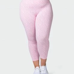 Muscle Nation Signature Scrunch 7/8 Leggings - Rose Quartz Mini Cheetah Print