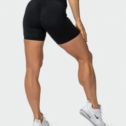 Muscle Nation 30% EOFY SALE Signature Scrunch Bike Shorts - Black