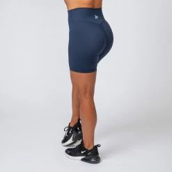 Muscle Nation Signature Scrunch Bike Shorts - Navy