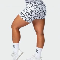 Muscle Nation Signature Scrunch Bike Shorts - Snow Leopard 16 Muscle Nation Signature Scrunch Bike Shorts - Snow Leopard