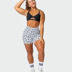 Muscle Nation Signature Scrunch Bike Shorts - Snow Leopard 17 Muscle Nation Signature Scrunch Bike Shorts - Snow Leopard