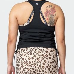 Muscle Nation Side Tie Maternity Tank - Black