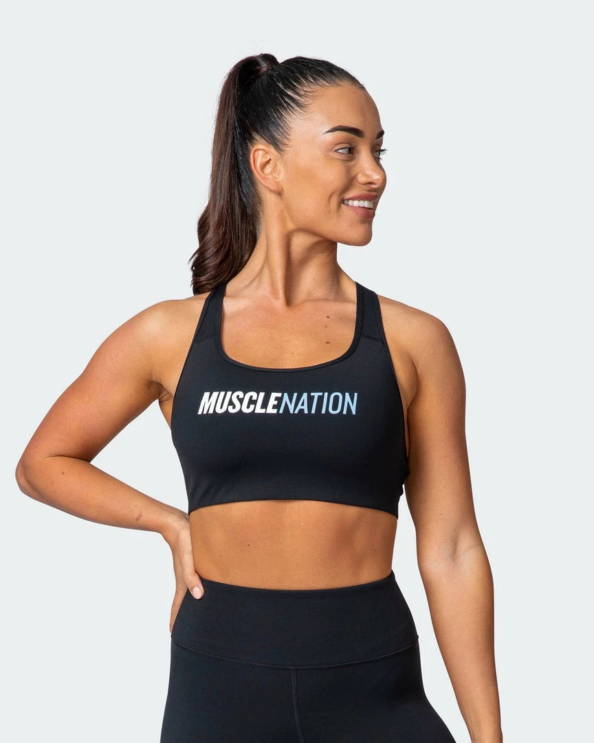 Muscle Nation Strike Bra - Black Womens 3 Muscle Nation Strike Bra - Black Womens