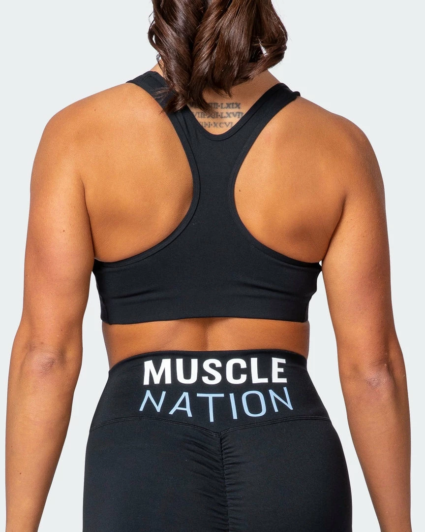 Muscle Nation Strike Bra - Black Womens 4 Muscle Nation Strike Bra - Black Womens